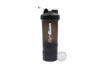 GymBeam Vícedílný šejkr Blend Bottle Black White