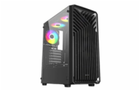 VeinX case OD15A-BK, ATX, Průhledná bočnice, Černá, bez ventilátorů