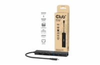 Club3D Dokovací stanice USB-C 7v1, 1xHDMI, 1xUSB-C PD, 2xUSB, 1xRJ45, microSD/SD, černá
