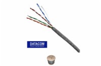 DATACOM UTP drát CAT5E PVC,Eca 500m cívka šedý