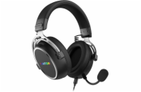 Hator HYPERGANG 3 USB drátová sluchátka černá