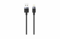 iPEAX TEXTILNÍ KABEL USB-A / LIGHTNING 1M, USB 2.0 ČERNÝ