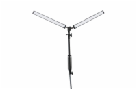 Platinet PDLD20 stolní LED lampa Flexy 20W stmívatelná s klipem, 2 ramena, černá