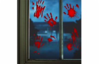 Gelová nálepka na okno FAMILY 58131D Halloween - krvavé ruce