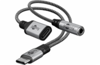 Adaptér GOOBAY 74524 2xUSB-C/JACK 3,5mm (pro poslech hudby)
