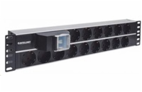 Intellinet 19" 2U Rackmount 15-Way Power Strip - German Type, rozvodný panel, 15x DE zásuvka, 3m kabel