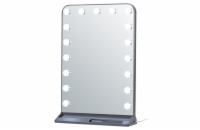 IMMAX LED zrcadlo HOLLYWOOD Make-up/ CCT/ LCD display/ USB C/A výstupy/ šedé