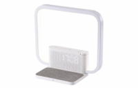 IMMAX LED stolní lampička CRANE/ Qi nabíjení/ 18W/ budík/ 12V/1,5A/ 200lm/ bílá