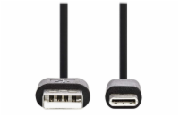 NEDIS kabel USB 2.0/ zástrčka USB-C - zástrčka USB-A/ 15W/ černý/ box/ 3m