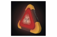 LED varovný trojúhelník, nabíjecí, COB LED+červená LED EMOS P45010