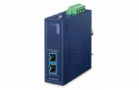 Planet IXT-815AT průmyslový kompaktní konvertor 2x10Gb SFP+, ESD+EFT, IP30, -40~75°C, dual power (9-48VDC / 24VAC)