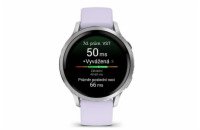 Garmin Venu 4 41mm, Silver / Periwinkle silikonový řemínek