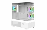 Zalman skříň Chronix / midT / 3x120mm ARGB fan / USB 2.0 / USB 3.0 / USB-C / panoramatická / bílá