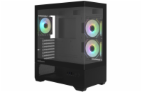 Zalman skříň Chronix / midT / 3x120mm ARGB fan / USB 2.0 / USB 3.0 / USB-C / panoramatická / černá