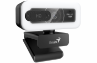GENIUS FaceCam Light/ 2M 1080P/ LED světlo/ kryt soukromí/ USB-C/ USB/ UVC/ mikrofon/ černá
