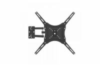 DeTech Otočný držák na TV 26–55" na stěnu - černá Robustní otočný držák na TV pro úhlopříčky 26" až 55", s nosností až 35 kg a širokým rozsahem náklonu i otáčení. Umožňuje snadné nastavení ideálního 