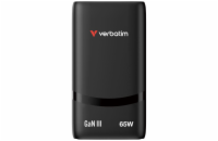 Verbatim GaN cestovní adaptér Fold &apos;n&apos; Go 65W, 2×USB-C PD3.0, EU konektor, černá
