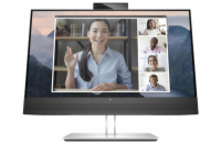 HP E24mv G4 Monitor 23,8" úhlopříčka, IPS, 1920 × 1080 px, poměr stran 16 : 9, obnovovací frekvence 60 Hz, jas 250 cd/m2, odezva 5 ms, kontrastní poměr 1 000 : 1, technologie Flicker-free  PN: 169L0A