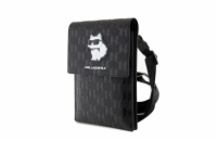 Karl Lagerfeld Saffiano Monogram Wallet Phone Bag Choupette NFT, černá Karl Lagerfeld Saffiano Monogram Wallet Phone bag je perfektní taška přes rameno, nejen pro Váš telefon, peněženku, doklady, klí