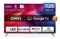 BAZAR - CHiQ U43QM9G TV 43", UHD QLED  Google TV - Poškozený obal (Komplet)