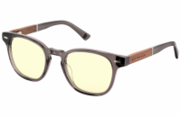 GUNNAR kancelářske/herní brýle  TIOGA GRAY CRYSTAL/WALNUT jantarová skla MINERAL BLF 65 GUNNAR focus