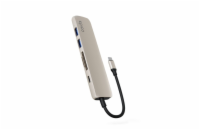 Epico 6v1 hliníkový USB-C 8K hub - hvězdná