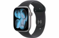 Apple Watch Series 11 GPS + Cellular 46mm Space Grey Aluminium Case with Black Sport Band - M/L