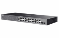 TP-Link ES228GP, Omada 28-Port Gigabit Easy Managed Switch, 2x GLAN, 24x GLAN PoE+, 2x SFP, 250W PoE budget, 1U
