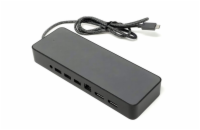 Dokovací stanice HP (HSA-B005DS) – USB-C Univerzální USB-C dokovací stanice (HSA-B005DS) od HP s podporou až dvou monitorů, napájením 60 W a širokou konektivitou – ideální pro kancelář i domácí praco