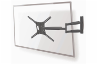 NEDIS nástěnný TV držák/ 13 - 86"/ nosnost 60 kg/ náklon 15°/ otočný 0 - 180°/ Full Motion/ ocel/ černý