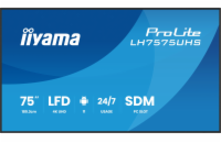 75" iiyama LH7575UHS-B2AG:IPS, 4K UHD,Android,24/7