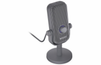 Endorfy mikrofon Solum Voice S / drátový / pop-up filtr / RGB podsvícení / USB-C / šedý