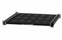 LEXI-Net 19" posuvná police s perforací 1U/350mm, černá