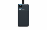 PORT CONNECT powerbanka 30 000 mAh, LCD displej, USB-A QC / USB-C / Micro USB, černá