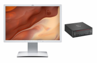 Počítač Fujitsu Esprimo Q958 + Fujitsu B24W-7 LED  Počítač - 24 palců, 32 GB, Intel Core i5-8500T 2.10 GHz, 1 000 GB SSD, Windows 11 Pro, 1920 x 1200 px, Intel UHD Graphics 630, DVD-RW, Sada mini PC 