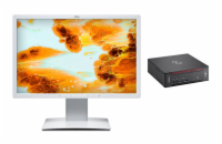 Počítač Fujitsu Esprimo Q558 + Fujitsu B24W-7 LED  Počítač - 24 palců, 16 GB, Intel Core i5-8400T 1.70 GHz, 1 000 GB SSD, Windows 11 Pro, 1920 x 1200 px, Intel UHD Graphics 630, DVD-RW, Sada mini PC 
