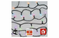 GoSmart LED vánoční řetěz, 8 m, venkovní i vnitřní, RGB, programy, časovač, Wi-Fi
