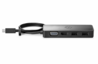 HP USB-C Travel Hub (TPA-A601H) - černá Kompaktní USB-C hub s HDMI, VGA a USB porty pro snadné připojení monitoru a příslušenství. Napájení a přenos dat přes jeden kabel, ideální na cesty.