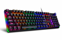 Connect IT NEO2+ Mechanická herní klávesnice, CZ/SK - černá/červená Mechanická herní klávesnice CZ/SK s RGB podsvícením, 12 multimediálními klávesami a otočným kolečkem. Stylový červený rámeček v bal