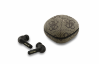 Guess bezdrátová sluchátka PU 4G Script Logo ENC TWS - hnědá Stylová bezdrátová sluchátka Guess PU 4G Script Logo ENC TWS (GUTWST3P4EGW) přinášejí prémiový zvuk, elegantní design a svobodu bez kabelů