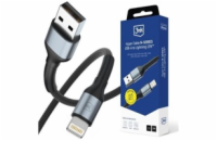 3mk kabel Hyper Cable N-SERIES A to Lightning 1m 5V/2.4A 12W Black