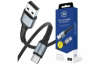 3mk kabel Hyper Cable N-SERIES A to C 1m 9V/2A 18W QC 3.0 Black