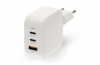 NEDIS síťová nabíječka/ 70 W/ PD 3.0/ rychlé nabíjení/ 1.5 / 2.25 / 2.5 / 3.0 / 3.5 A/ USB-A/ 2x USB-C/ bílá