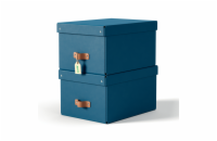 LEITZ úložný box, karton, velikost M, 2 ks námořnická modrá