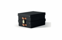 LEITZ úložný box, karton, velikost M nízký, 2 ks černý