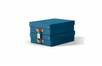 LEITZ úložný box, karton, velikost M nízký, 2 ks námořnická modrá