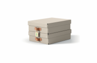 LEITZ úložný box, karton, velikost M nízký, 2 ks béžový