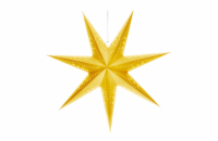 Solight LED vánoční hvězda zlatá, závěsná, časovač, 60cm, 20x LED, 2x AA - 1V295