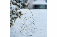 Solight LED venkovní dekorace vánoční stromeček, 85x LED, časovač, 68cm, 3x AA - 1V290