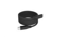 WG - Datový kabel Type-C to Type-C / 1m / 3A / 60W / Magnetický samonavíjecí / nylon braided / black
